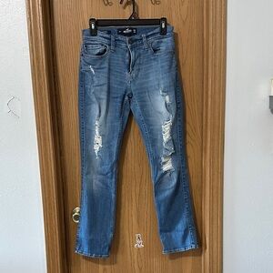 Hollister Men's Light Blue Straight Jeans